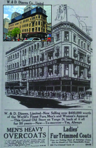 The Dineen building, circa 1897 and today.
