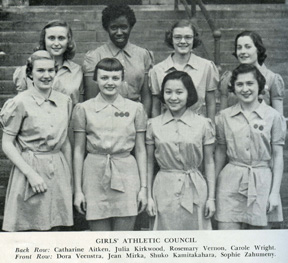 The Girls' Athletic Council of 1954.