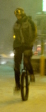 Local snow-unicyclist