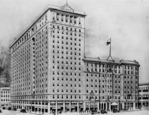 The King Edward Hotel topped by the Crystal Ballroom, circa 1923.
